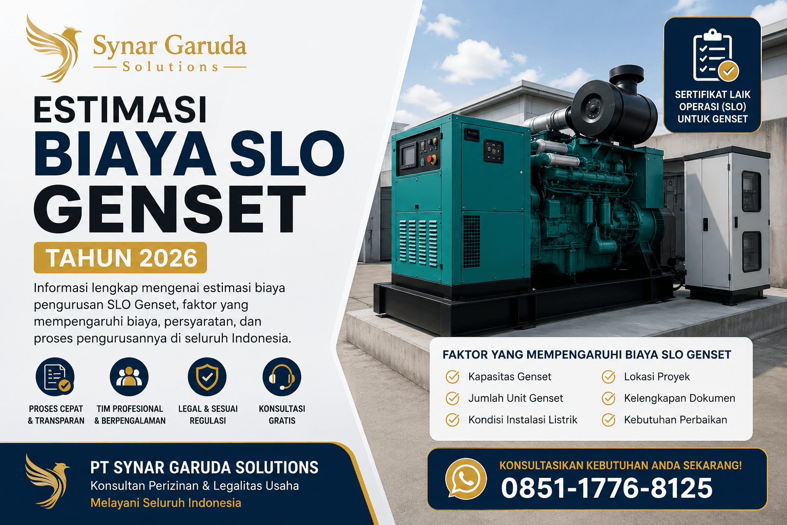 Biaya SLO Genset Tahun 2026